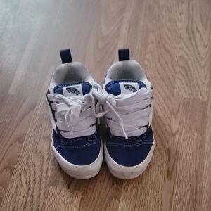 Vans Knu Skool Kids Blue and White Sneakers